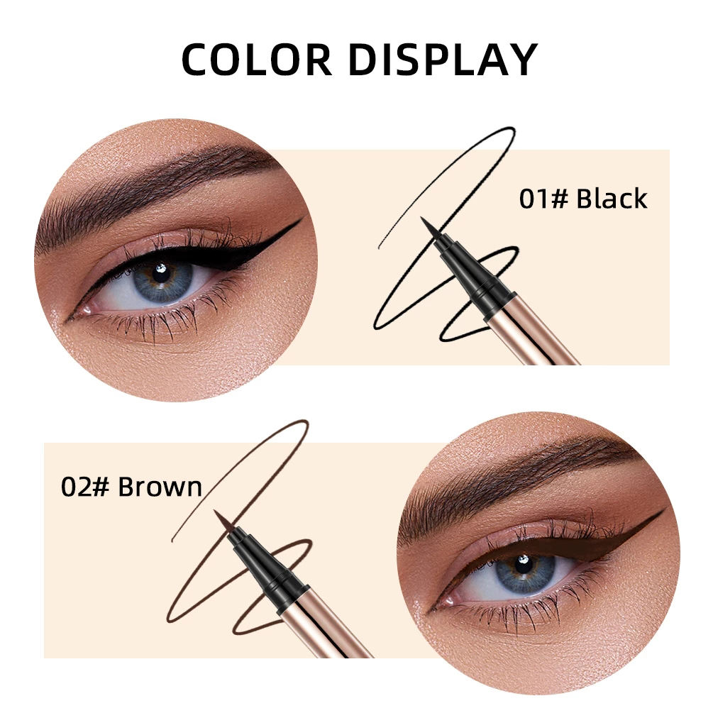Liquid Eyeliner Farboptionen Schwarz und Braun